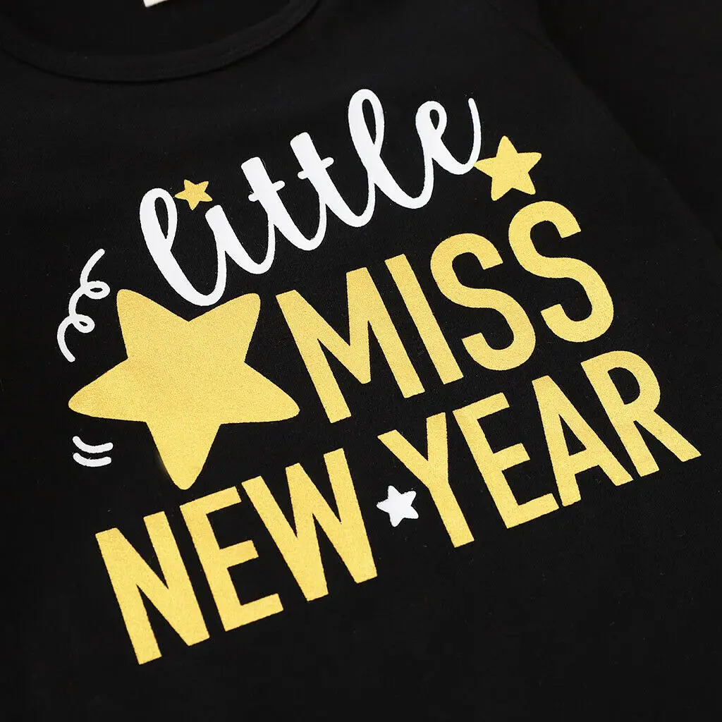 Little Miss New Years Clothing Newborn Girls Boys Rompers Long Sleeve Jumpsuit Outfit Clothes For Kids Baby Clothes