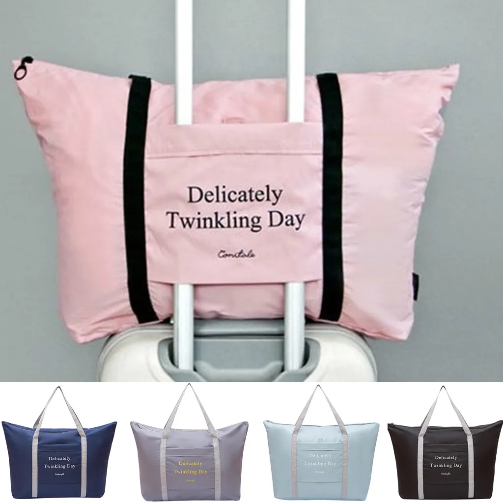 

Fashion Women Travel Bags WaterProof Nylon Folding Bag Large Capacity Bag luggage Bags Portable Men Handbags wholesale#10