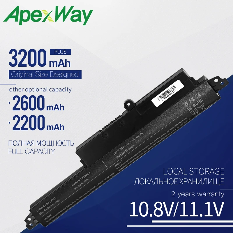 Аккумулятор Apexway A31LMH2 A31N1302 для ноутбука аккумулятор ASUS VivoBook X200CA X200MA X200M X200LA F200CA 200CA