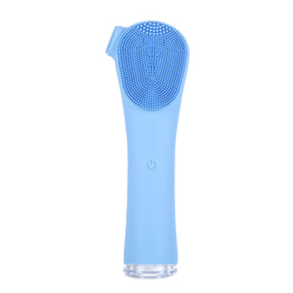 Очиститель для лица, электрический инструмент для мытья лица, силикагель, 3 цвета, массажер, волшебная Водонепроницаемая Вибрация для кожи, глубокая Мода для женщин, дропшиппинг - Цвет: blue