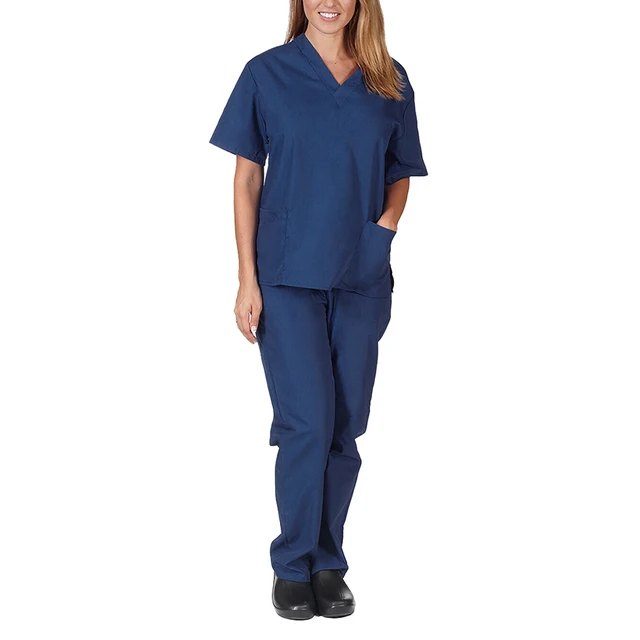 High Quality Solid Color Nursing Scrubs Women Uniforms Elasticity Pet  Clinic Nurse V-neck Medical Doctor Work Clothing Wholesale - Medical -  AliExpress