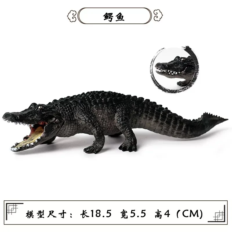 

1 PCS static solid simulation amphibian PVC plastic crocodile model M-12009