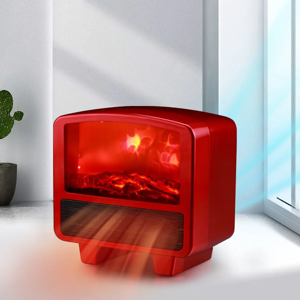 

3d Simulated Flame Heater Household Office Low Noise Convenient Multiple Models Mini Heater Safe Indoor Heater