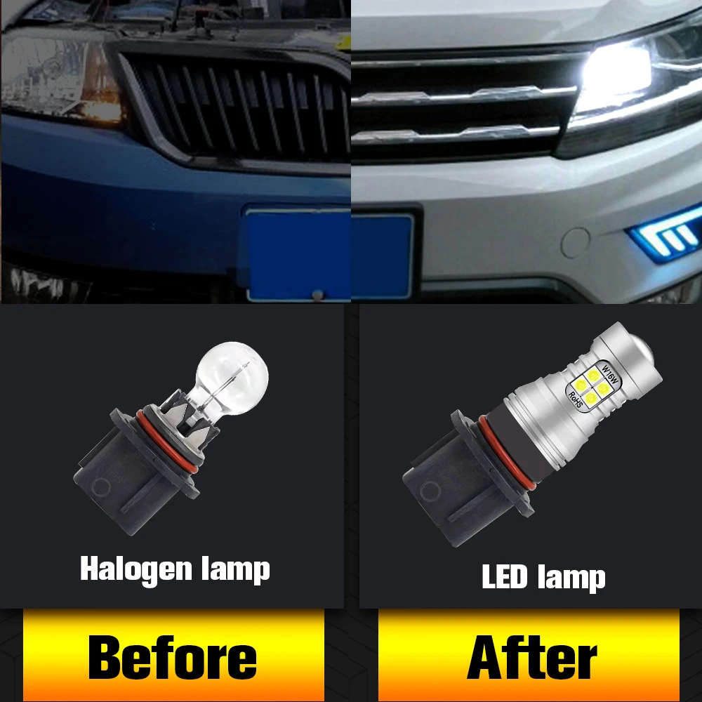 2pcs LED ְ  Ʈ DRL   Canbus No Error P13W For Mazda CX-5 2013 2014 2015