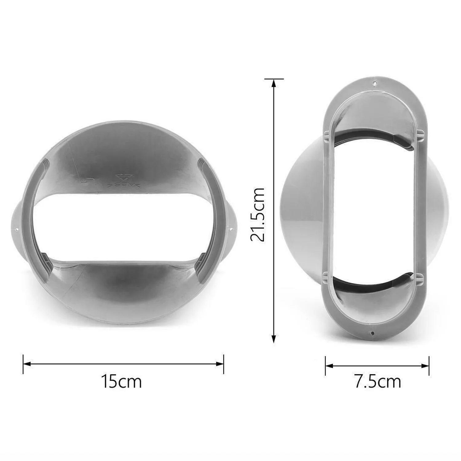 Window Adaptor Adapter Exhaust Hose Tube Connector Replacement for Portable Split Mobile Air Conditioner Window Flat Mouth