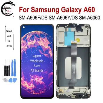 

AMOLED A606 Display LCD With Frame For SAMSUNG Galaxy A60 2019 LCD SM-A606F/DS A606Y LCD Screen Touch Sensor Digitizer Assembly