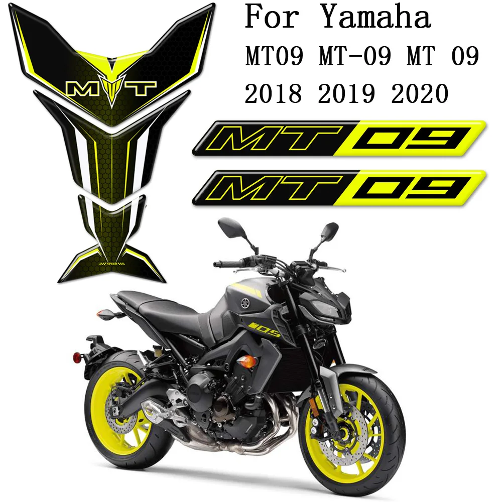 

Motorcycle Knee For Yamaha MT09 MT-09 MT 09 Stickers Tank Pad Paint Protector Fairing Accessories Decal Fuel Gas 2018 2019 2020