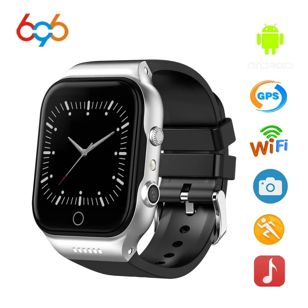 

696 X89 Android 5.1 Smart Watch MTK6580 16G ROM 1 RAM Watch Men 3G SIM WiFi Sport Fitness Camera GPS Relogio Inteligente PK dm98