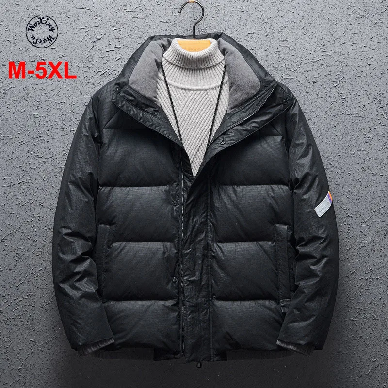 

Men's duck down coat fashion design thickened warm duck down jacket warm bread M to 5XL
