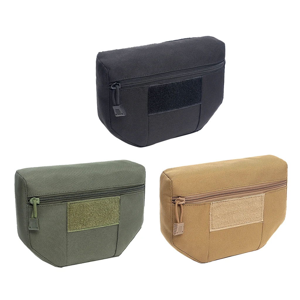 Outdoor Vest Pasted Bag Accessories Pouch Attachment Storage Bag for Outdoor Hiking Travel Cycling Hunting Running Fishing 