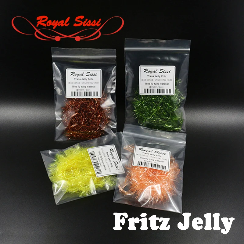 Reale Sissi 4 Metri Fly Tying Trans Gelatina Fritz Meno Denso Flash Chenile Fritz Blob Fly Tying Materiali Per Pike Bass Fly Modello