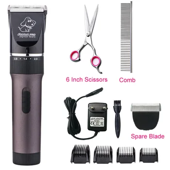 

Professional Pet Hair Trimmer Electric Rechargeable Cat Dog Clipper Grooming Cutters Powerful Shaver Machine For Animal 110-240V