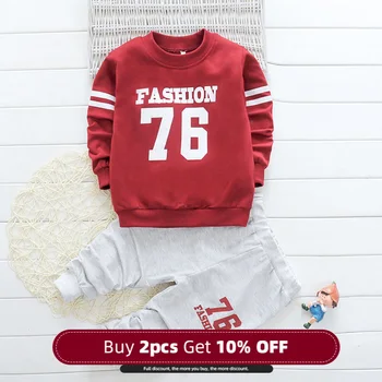

Menoea 2-5 Years Clothes Suits 2020 Kids Autumn Long Sleeve Clothing Sets Children Outfits Boys Letter T-Shirts Pants 2PCS Sets