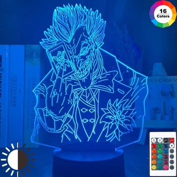 

3d Lamp Marvel Joker Poker Figure Nightlight for Child Bedroom Decor Touch Sensor Led Night Light for Boyfriend Birthday Gift