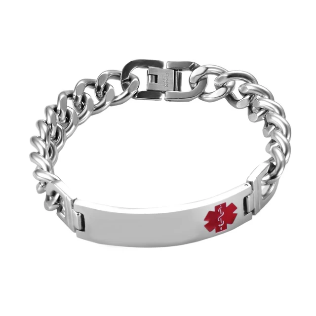 24/7 Wear Medical Alert Bracelets with Safety Clasp Option