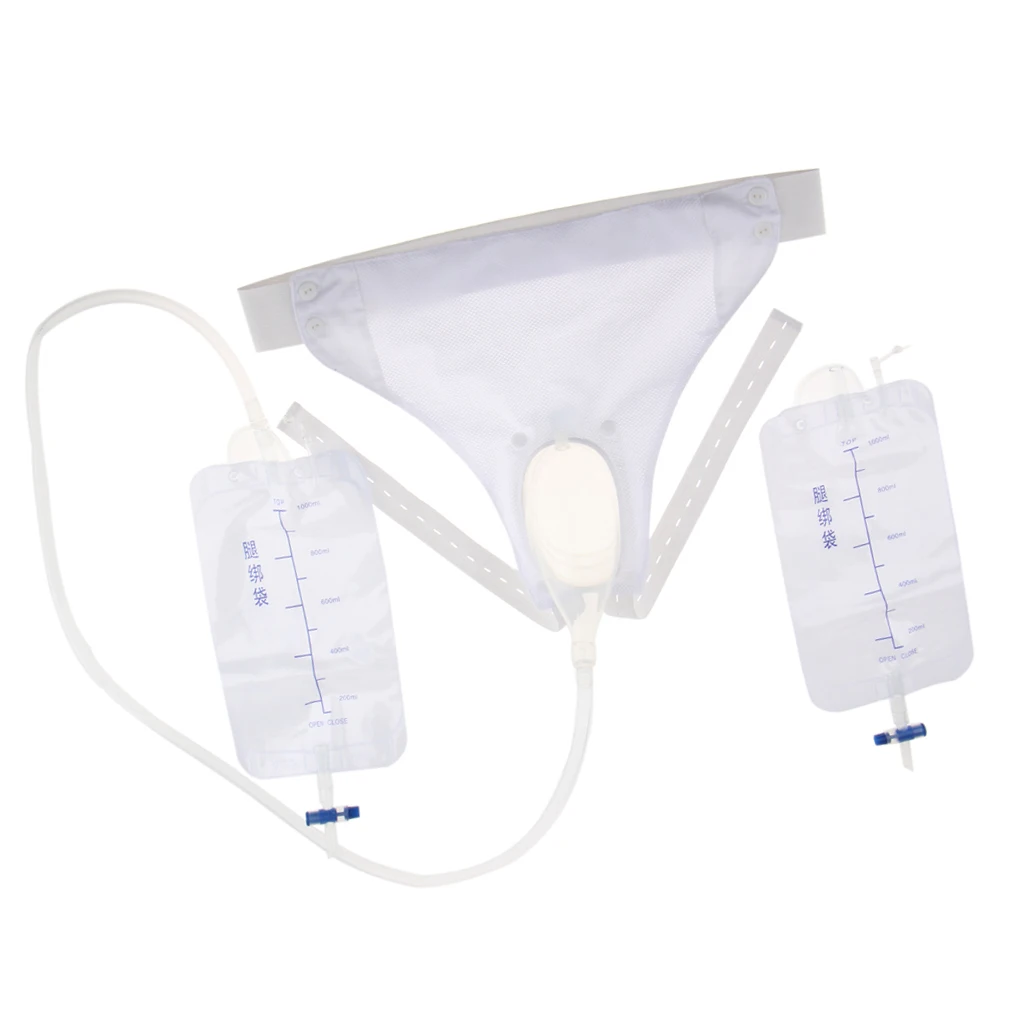 5pcs 1000ml Reusable Male Urinal Leg Bag Incontinence External for Sick Elderly Fractures Paralysis Urinary Frequency