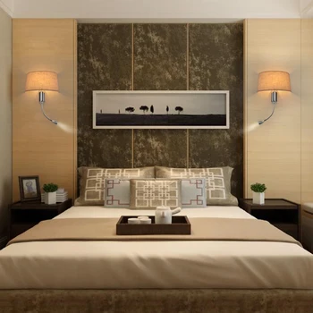 

Creativity Led Wall Lamp Study Reading Night Light Black /White/Creamy-White/Beige Eye Protect Light For Home Bedside Lamp