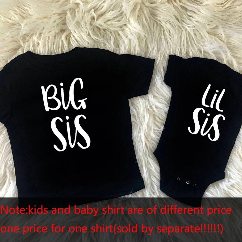 Sibling Set Big Brother Little Sister Sibling Clothes Children's Gift Big Bro Lil Sis Brother Sister TShirt Baby Gift Clothes 3