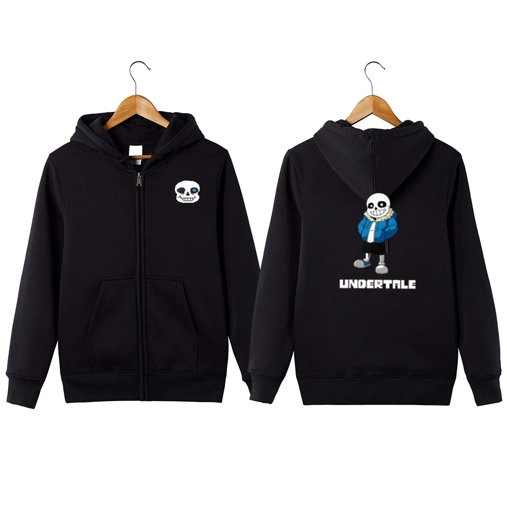 Undertale sans размера плюс спортивная куртка с капюшоном нейтральная толстовка на молнии унисекс с капюшоном
