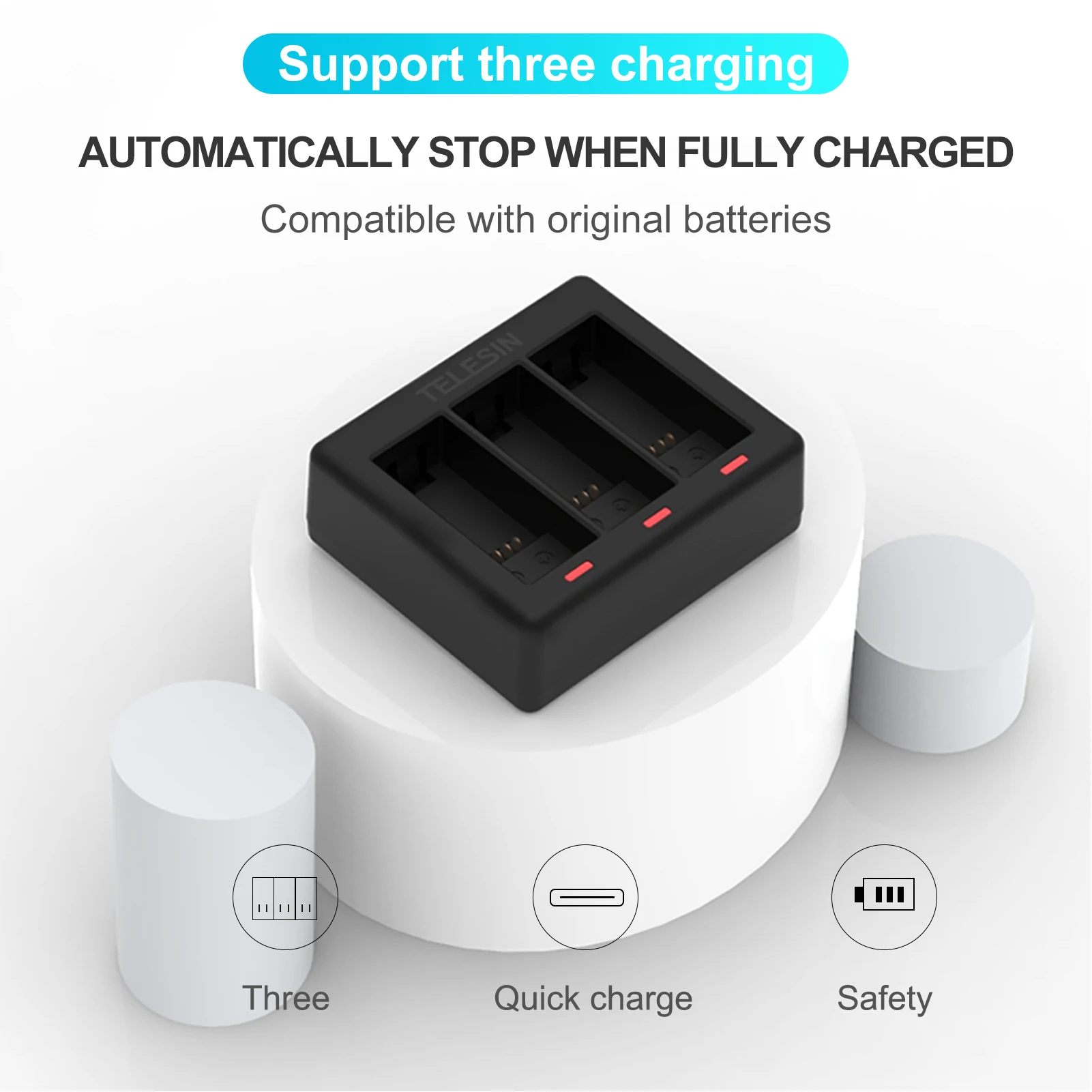 TELESIN GP-BCG-902 Camera Battery Charger description image 3