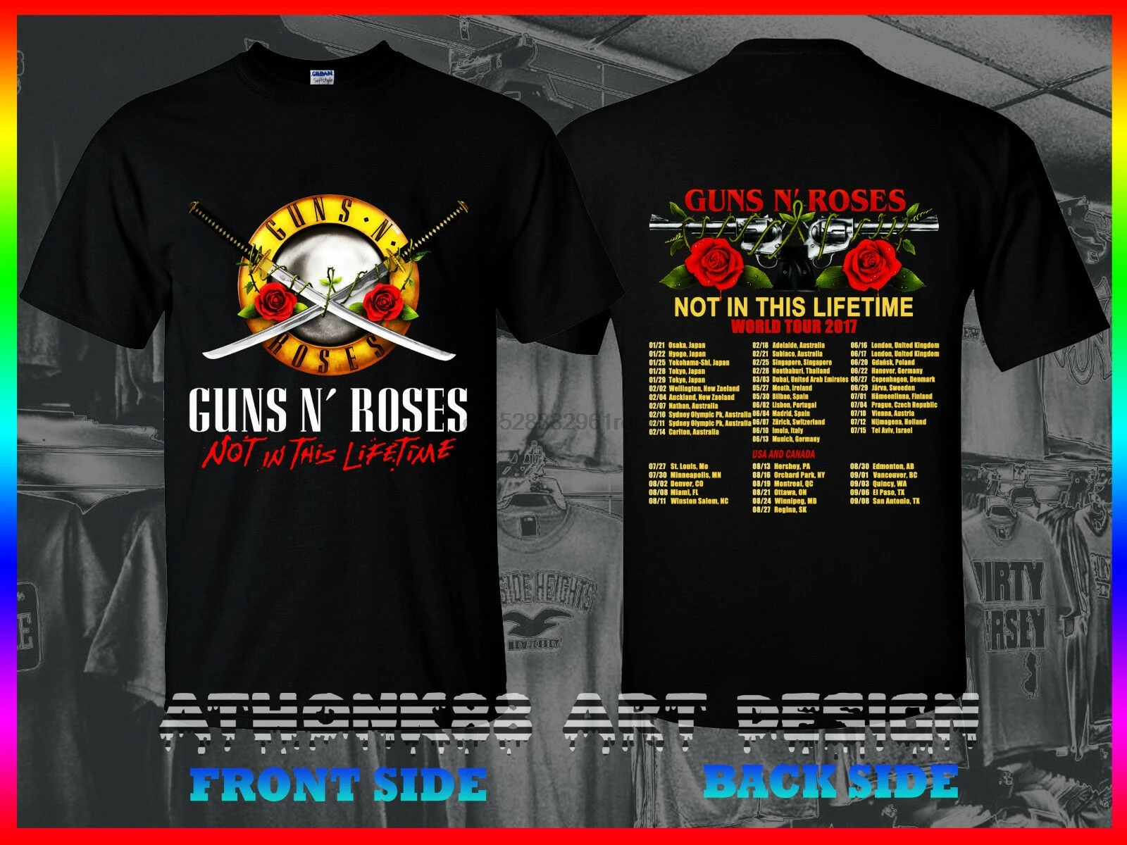 Guns N Roses KATANA NOT IN THIS LIFETIME JAPAN T-SHIRT | Мужская одежда