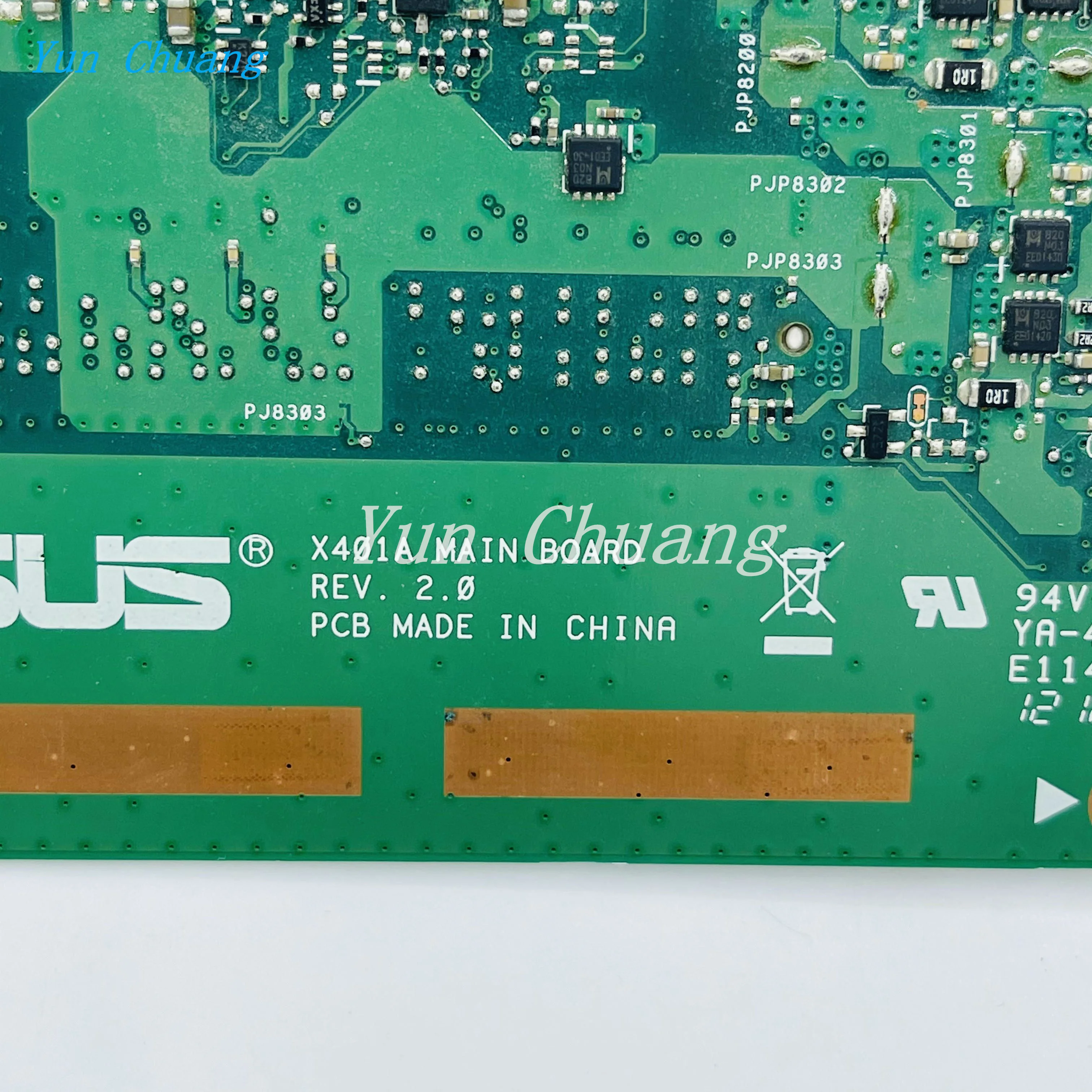 X401A REV:2.0 메인보드, ASUS X501A F501A 노트북 마더보드, SLJ8E HM76, I3 I5 CPU DDR3 지원, 15 인치 노트북