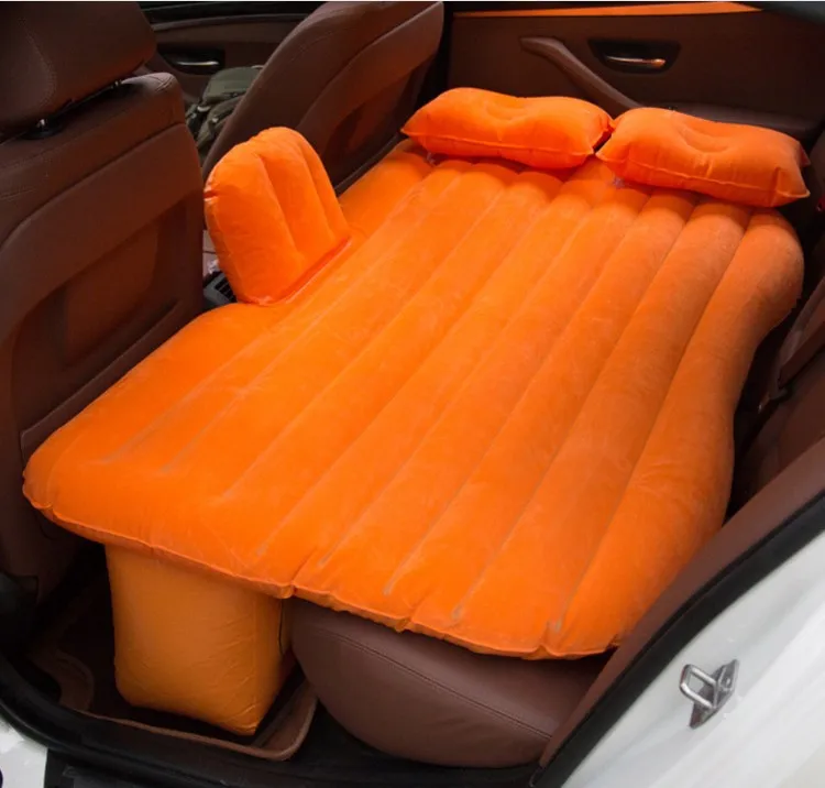 Orange Многофункциональный автомобильный надувной матрас кровать подушка на заднее сиденье подушки насос путешествия Кемпинг пляж отдых Тур путешествие газон Пикник - Цвет: Orange