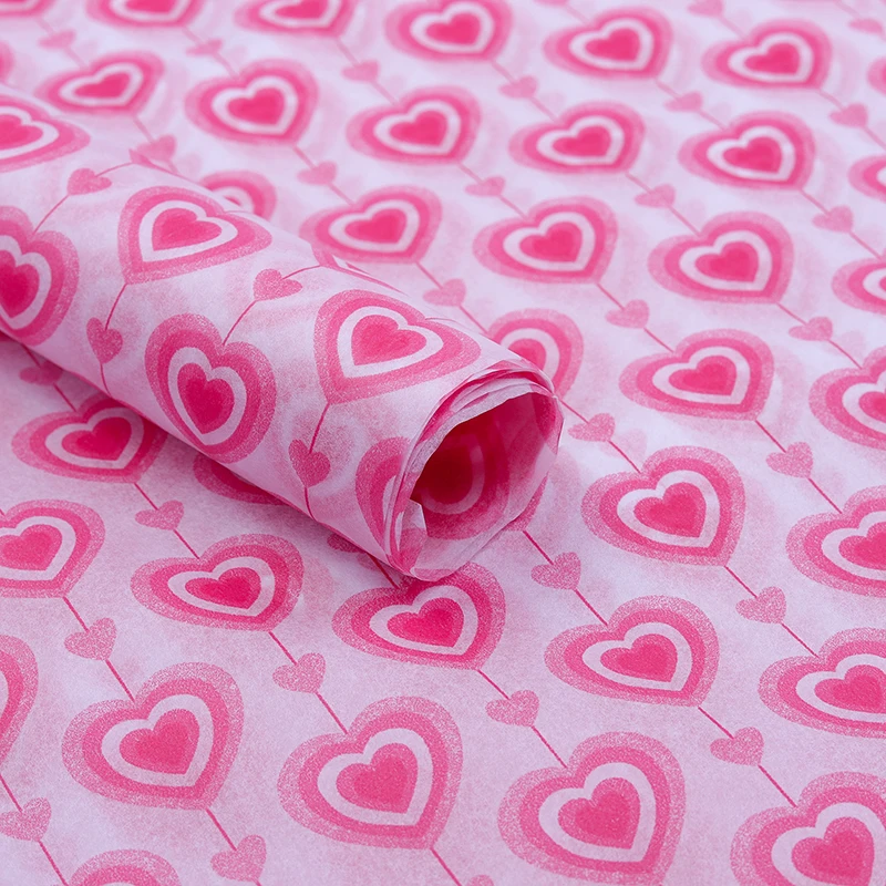 10pcs/bag Love Type Tissue Paper Flower 50*66cm Gift Packaging Home Decoration Festive Party Wedding DIY Gift Packing Supplies