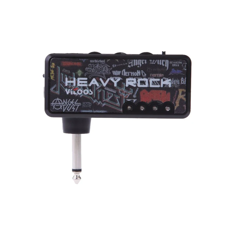 US $13.19 Mini Low Distortion Effector Headphone Amplifier Heavy Rock Home Audio Rechargeable Musical Instruments Electric Guitar Plug