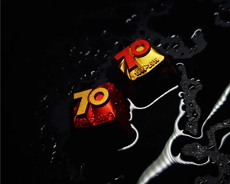 Китай 70-летие металлические клавиши на клавиатуру cherry mx key cap