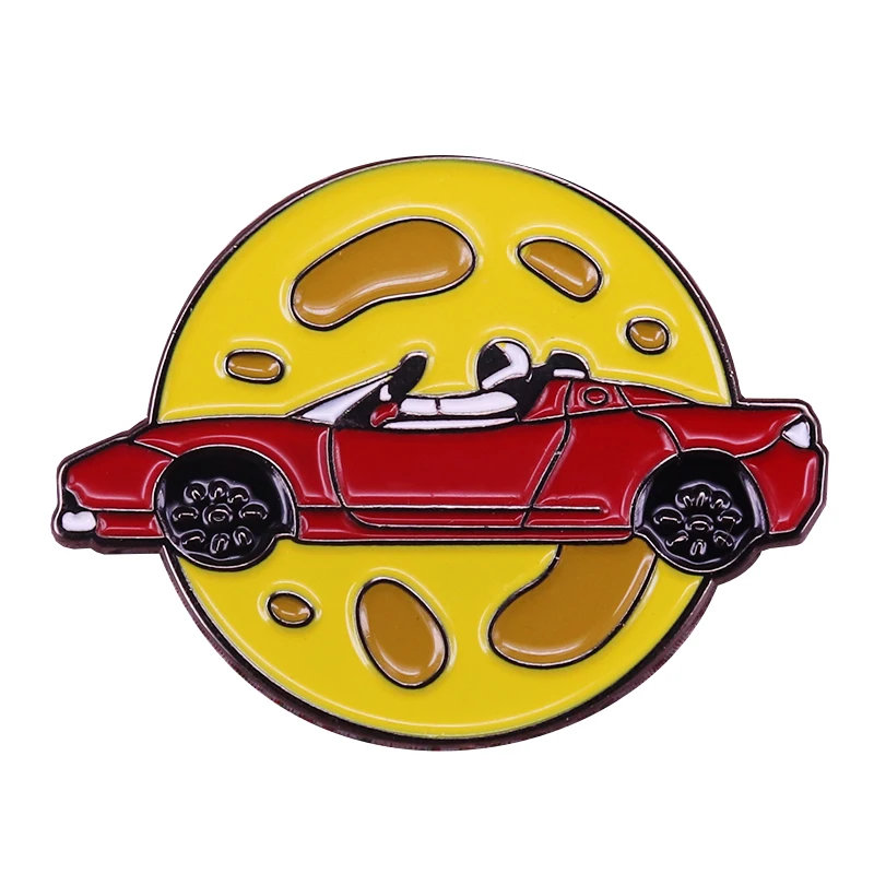 The great space roadster pin Tesla classic TV show inspired science geeky decor | Украшения и аксессуары