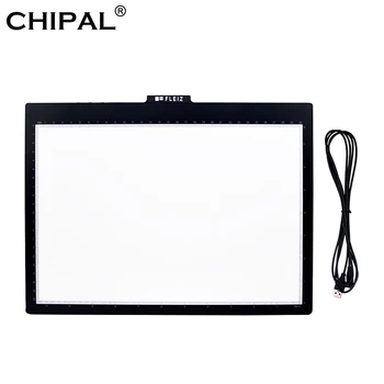 

CHIPAL A4 LED Drawing Tablet Scale Digital Graphic Art Writing Board Light Box Electronic Table Pad Ten-level Dimming with Stand