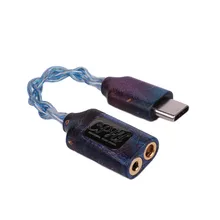 Tipo-c a 2.5mm 3.5mm conector porta dupla cphi pro amp alta fidelidade fone de ouvido cabo de áudio suporte 32bit 384khz para o computador do telefone android