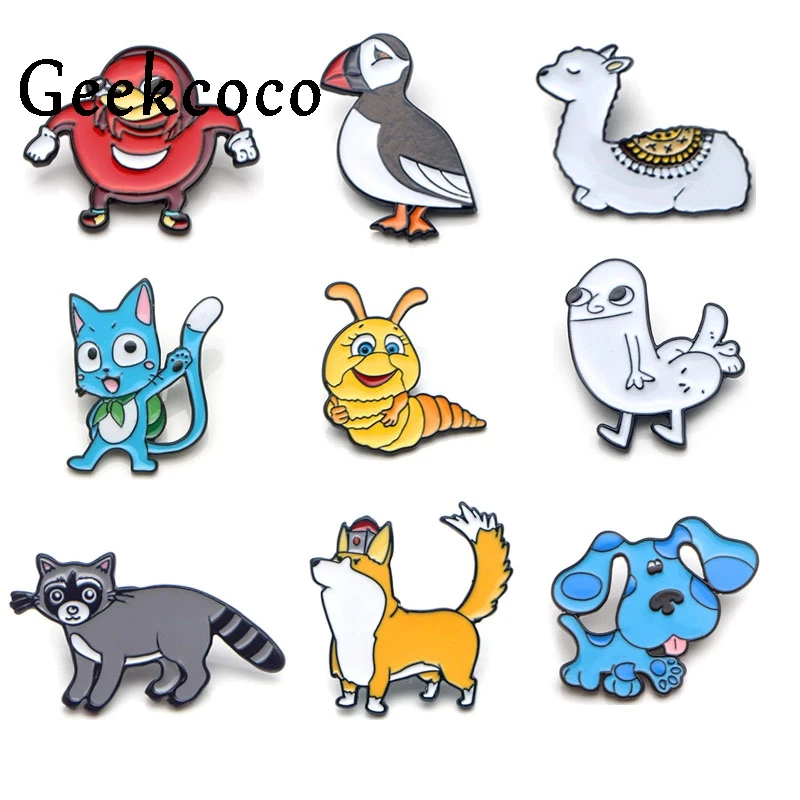 Geekcoco модная эмалированная булавка мультяшная Милая брошь в виде животных