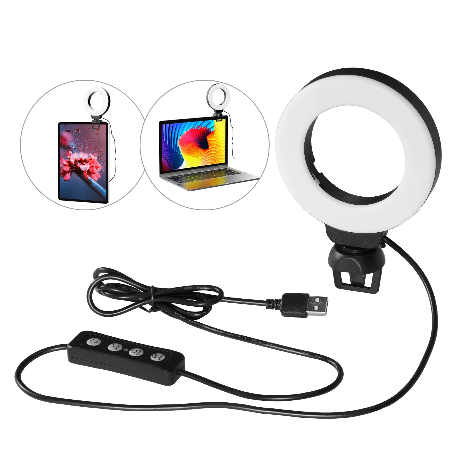 Travelocity Platinum Series Clip-On Multi-Color Selfie Ring Light  Rechargeable | eBay