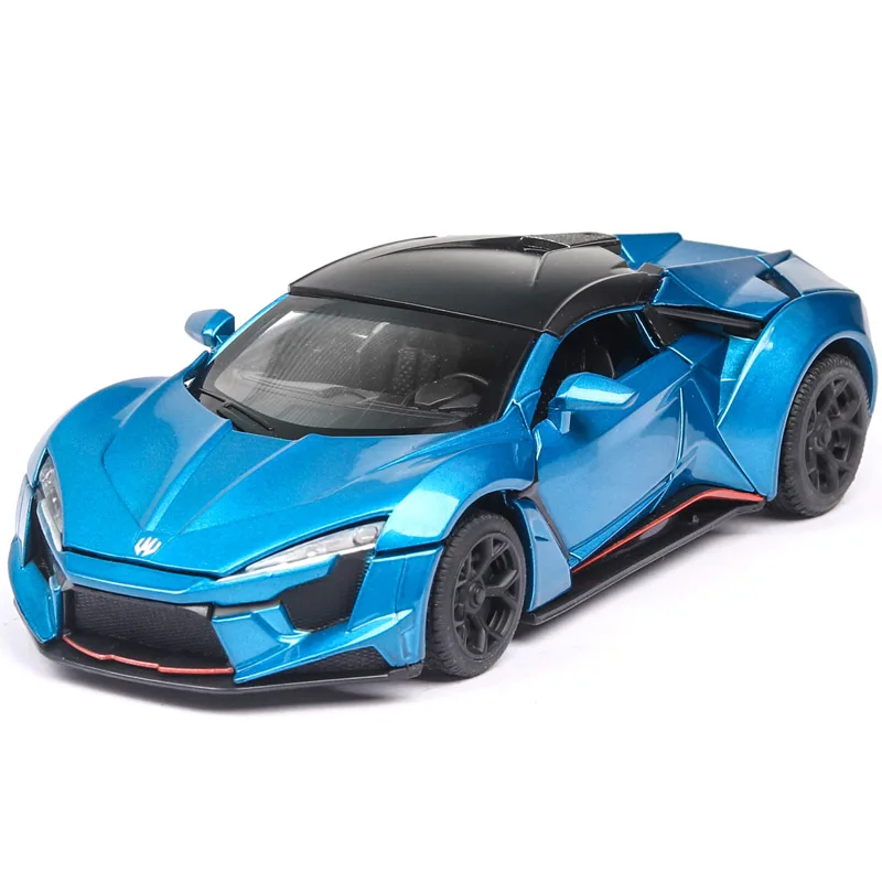 Коллекционная игрушка Lykan Hypersport из литого сплава в масштабе 1/32 сборная подарки
