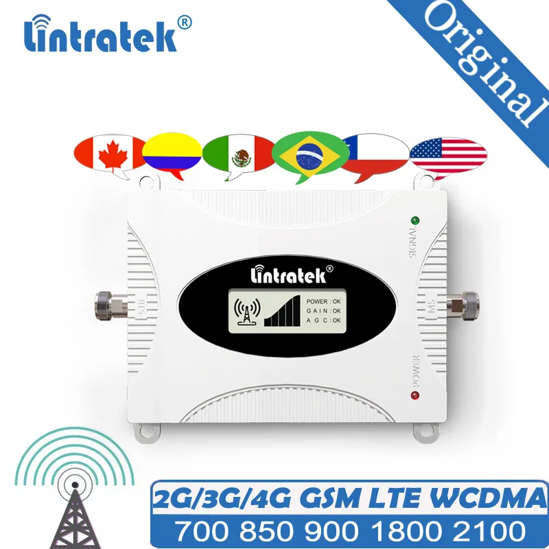 2021 Signal Repeater CDMA GSM Cellular Amplificador LTE 850 700 1800 1900 AWS 1700 2100 Amplifier for home use | Мобильные телефоны