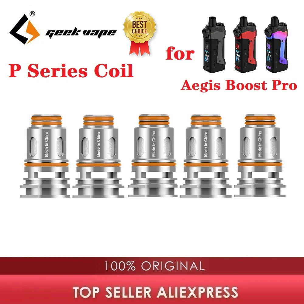5pcs 20pcs Original Geekvape P Series Coil for Aegis Boost Pro 0.2ohm/0.4ohm Mesh Vape Accessory E-cig Vaporizer Head | Электроника
