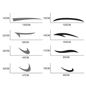 

1 Set Car Stripes Vinyl Graphics Decals Stickers For Caravan Travel Trailer Camper Van New Black Gray