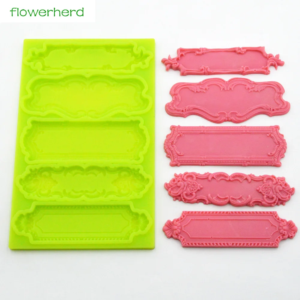 

Object Labels Silicone Mold Vintagey Baroque Cake Decorating Tools Elegant Borders Fondant Cake Chocolate Sugar Craft Decor Tool