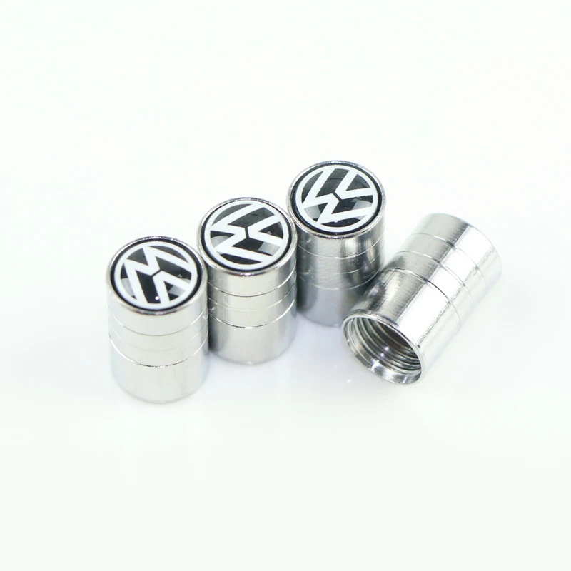 4 Uds coche vástago de válvula de neumático de válvula de aire cubierta de polvo para VWs Volkswagen Scirocco Bora Golf Passat Sharan Amarok CC Touareg