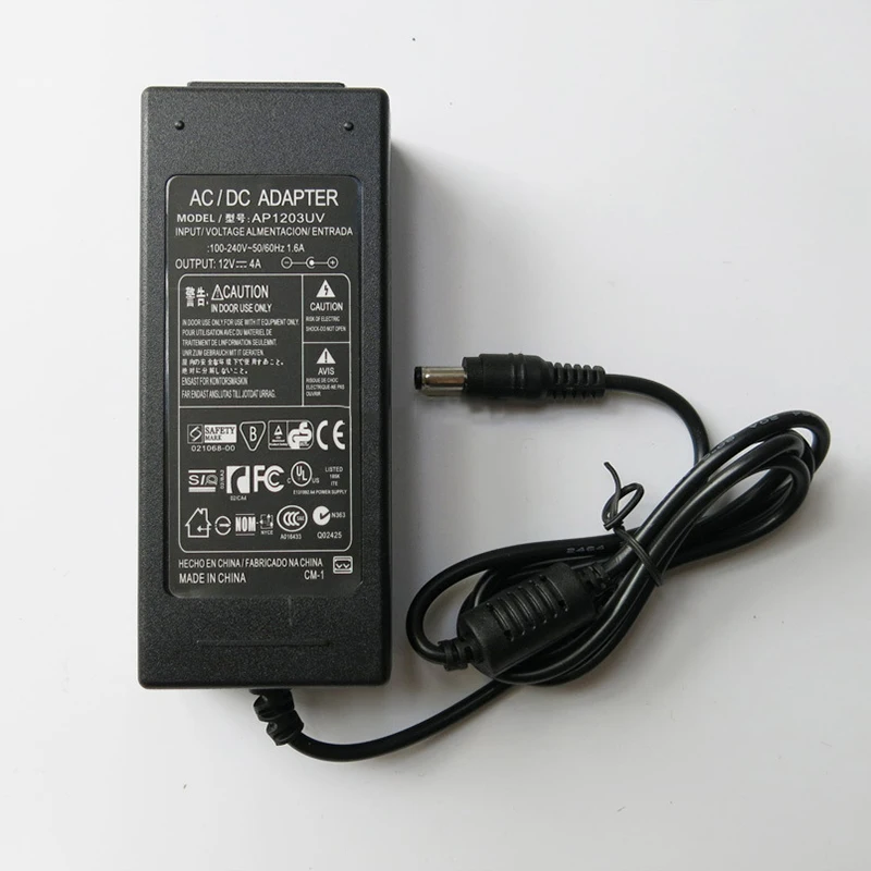 12 V 4A 100-240V адаптер переменного тока в постоянный 12 V 12 V 4A 4000mA адаптер питания зарядное устройство импульсный источник питания 12 V EU US UK AU штекер DC5.5mm