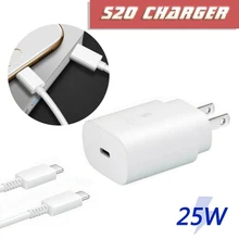 25 W Typ-C USB-C Handy Wand Ladegerät Super Schnelle Weiß Ladegerät + TPE Kabel Für Samsung Galaxy s10 S20 Telefon Zubehör