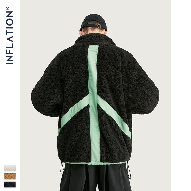 Мужская Флисовая Куртка INFLATION толстая Толстая куртка из кораллового флиса с