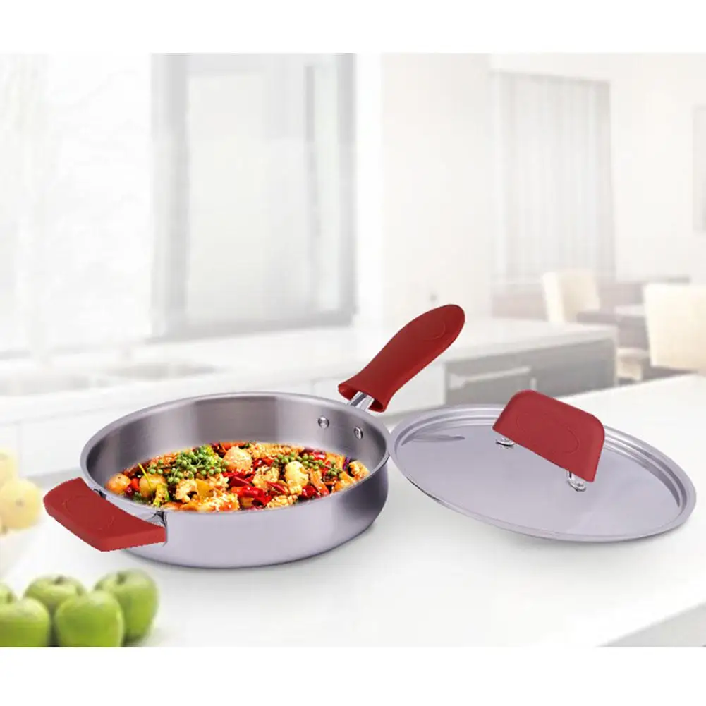 Top Selling Silicone Pot Holders Cover Hot Resistant Non Slip Sleeves for Frying Pans Cookware Handles | Дом и сад
