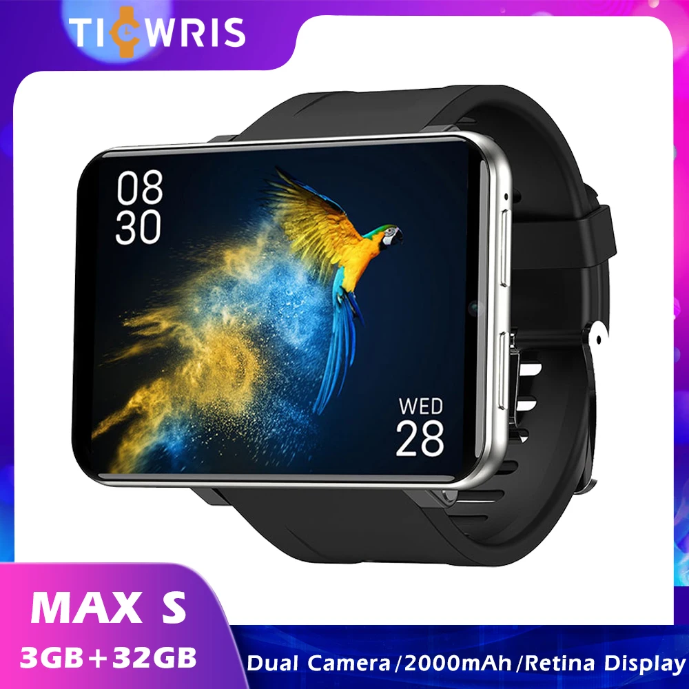 Ticwris Max S Smart Watch 2.4 Inch 3GB+32GB 640*480 Full touch screen fitness watch 4G 2000mAh Dual Camera Smartwatch for Men