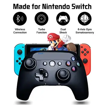 

For Wireless Pro Adapted to Nintendo Switch Lite Remote Joypad Gamepad Support Adjustable Turbo double Vibration and Gyro Axis