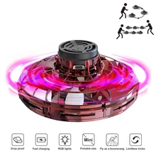 Flynova Атлетическая антистрессовая ручная мини Летающая Игрушка Гироскоп ротатор Дрон НЛО светодиодный Спиннер для пальцев вращающийся Детский Рождественский подарок