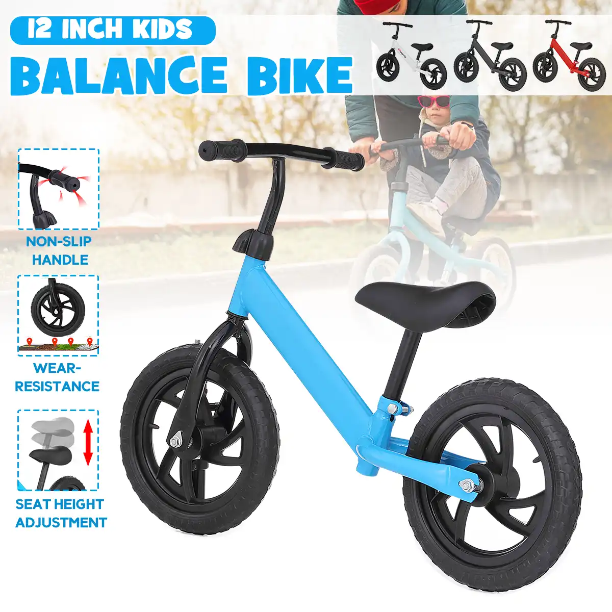 Kids Balance Bike Walker No Pedal Child Training Bicycle Toy for 2-6 years Child