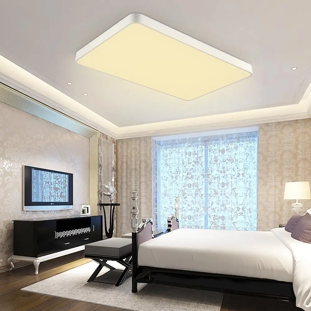 

2PCS 72W Ultra Thin Square LED Ceiling Down Light Bathroom Kitchen Living Lamp Day/Warm White Dimmable